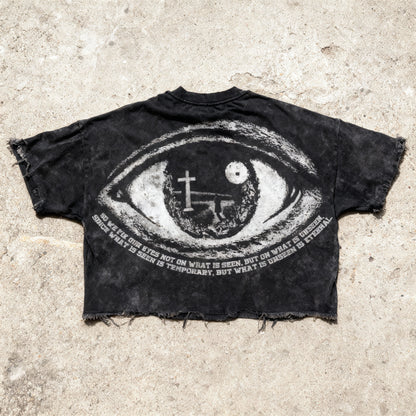 Eyes On Him - Vintage Washed Boxy Tee